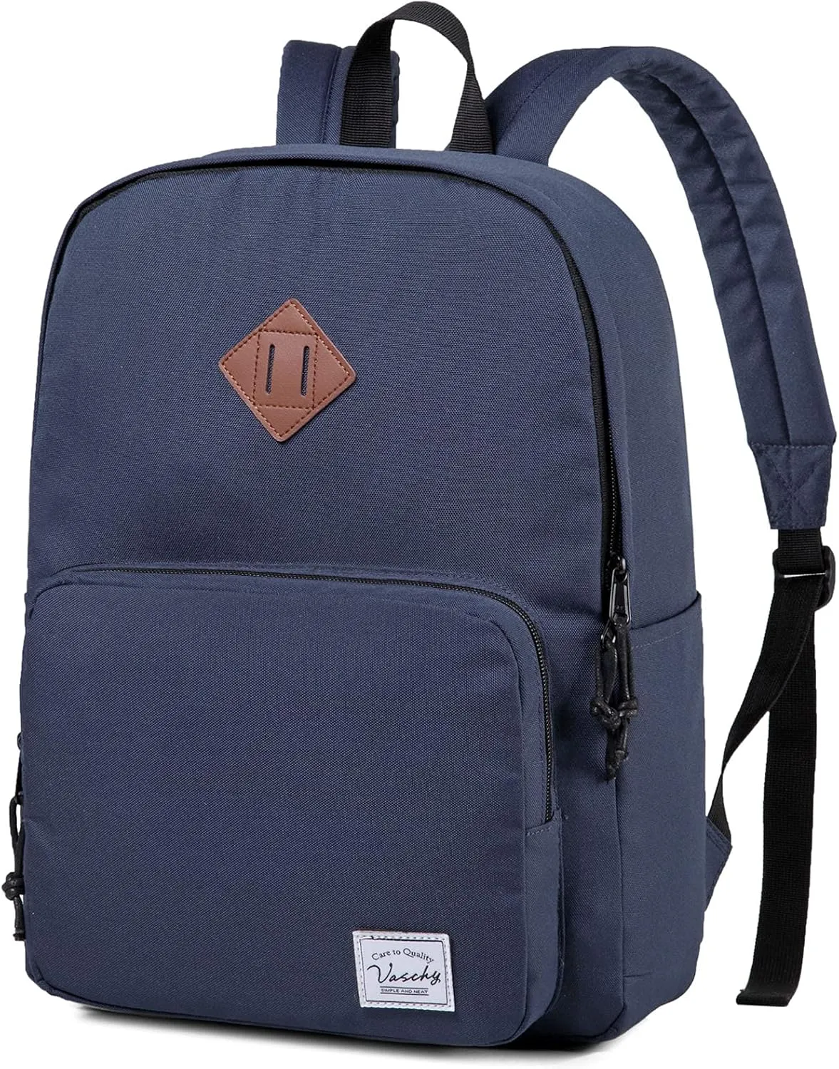 VASCHY School Backpack, Ultra Lightweight Backpack for Men Women Bookbag for Kids Teen Boys Girls Navy