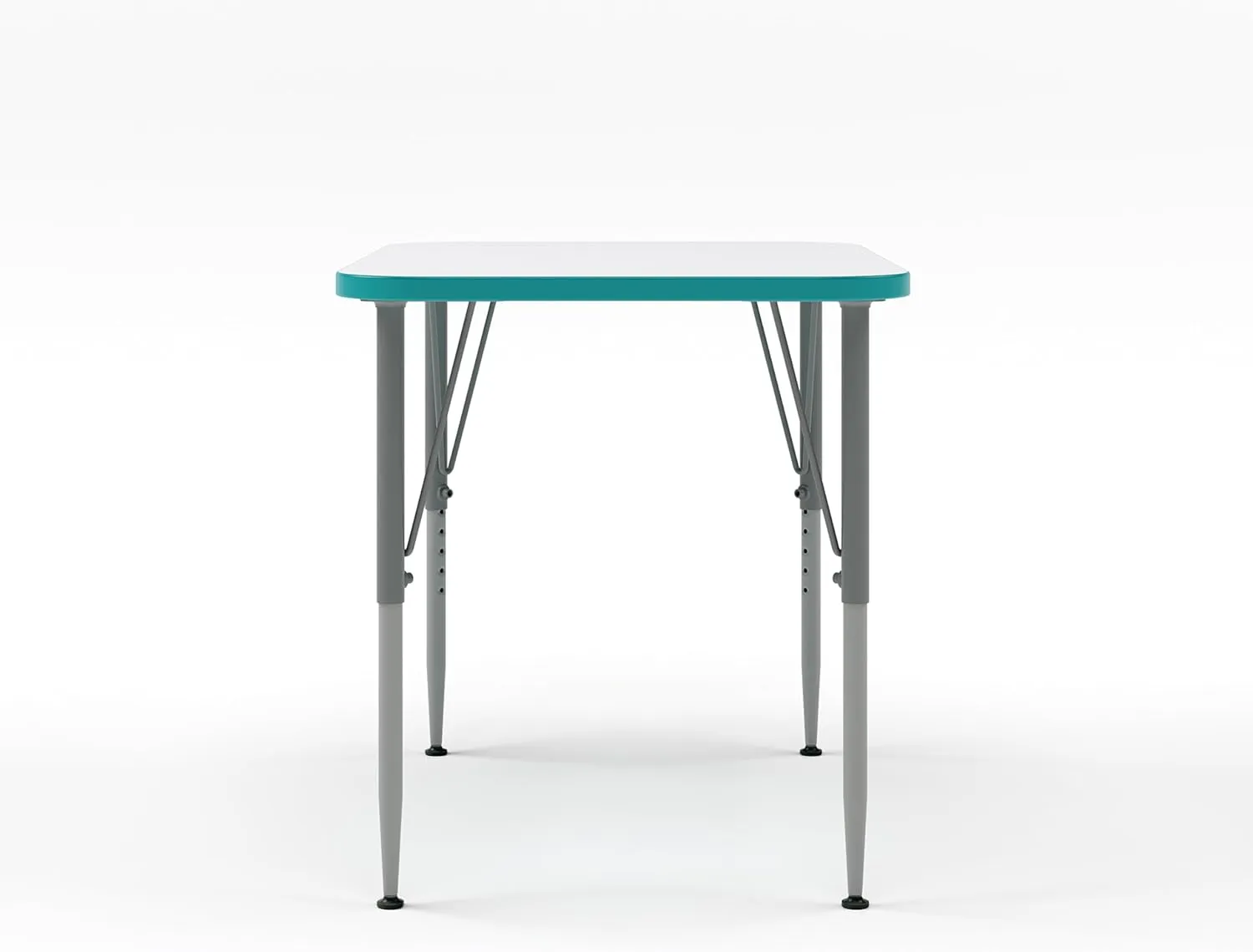 Versa Desk Adjustable Height Kids Table, Large Rectangular Child Desk for School Classroom, Tall Size (White/Ocean, 21-30" H)