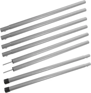 VICASKY 2 Sets Adjustable Outdoor Tent Poles Silver Camping Tarp Support Rods Versatile Fixed Tool for Tent Support Sunshade Clothesline Lightweight and Robust Design for Hiking and