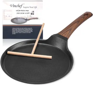 Vinchef Nonstick Crepe Pan, 11inch Skillet Pan for Dosa Tawa Omelette Tortillas Crispy Pancake, Griddle Pancake Pan, PFOA FREE and Induction Compatible