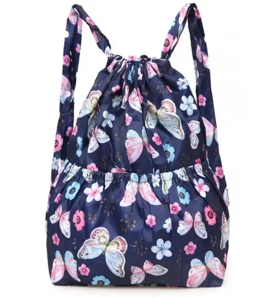 Vintage Drawstring Waterproof Nylon Backpack