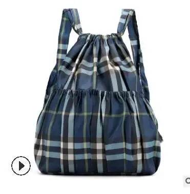 Vintage Drawstring Waterproof Nylon Backpack