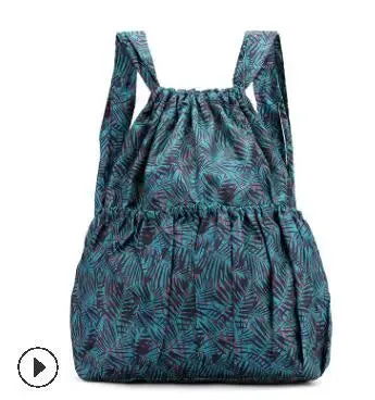 Vintage Drawstring Waterproof Nylon Backpack