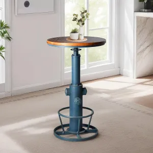Vintage High Pub Table Industrial Bistro Bar Table Farmhouse Round Coffee Table Fire Hydrant Design Kitchen Dining Table for 2-3 People 38.6-44.4 inch Height Adjustable