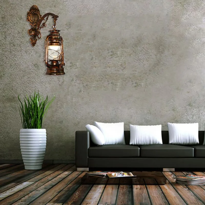 Vintage LED Wall Lamp Barn Lantern