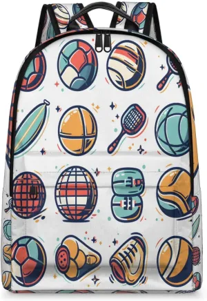 Volleyball Soccer Ball Backpack for Women Men Lightweight Laptop Backpack Carry on Backpacks Casual Shoulder Bag with Adjustable Shoulder Strap for Travel Gym Work