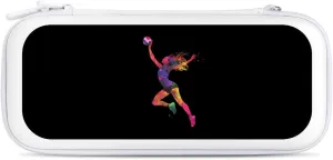Volleyball Sports Compatible with Switch Carrying Case Hard Travel Game Bag Pouch with 15 Games Accessories