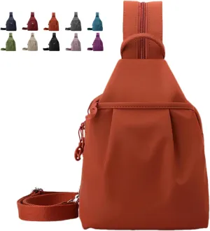 Vovtva 2025 Backpack Chest Bag Double Zipper Large Capacity Crossbody Bag with Adjustable Strap Travel Bags (01)