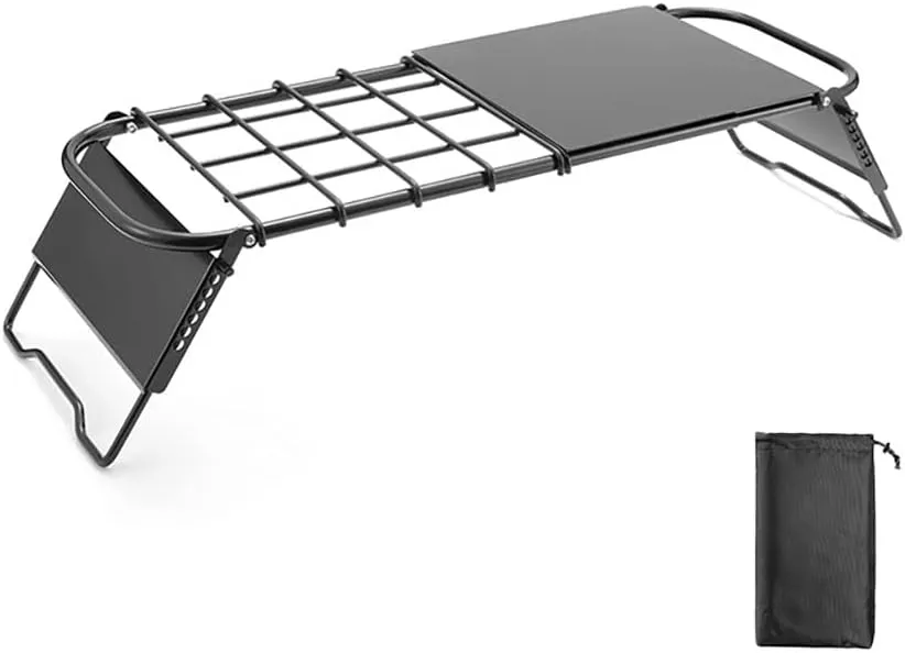 VPTMRP Portable Camping Table Retractable Folding Table with Carry Bag Height Adjustable Mini Grill Table for Camping, Picnic, Beach BBQ Travel (Portable Camping Table)