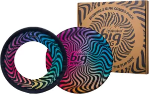 Waboba BigWing & BigRing Frisbee Combo Pack, Fabric Frisbee 2 Pack for Kids & Adults, Soft Catch Lightweight Flying Disc for Yard Games