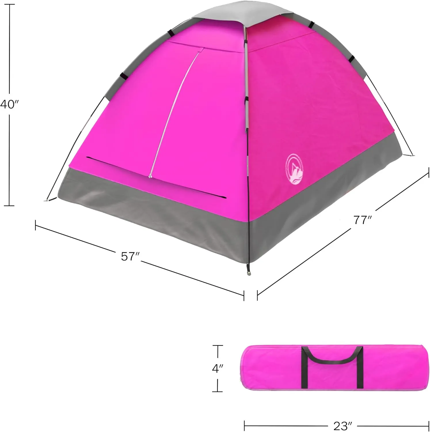 Wakeman Tents 2-Person Tent with Removable Rain Fly and Carry Bag - Comes with Camping Lantern with Fan - Weather-Resistant Camping Accessories by Wakeman