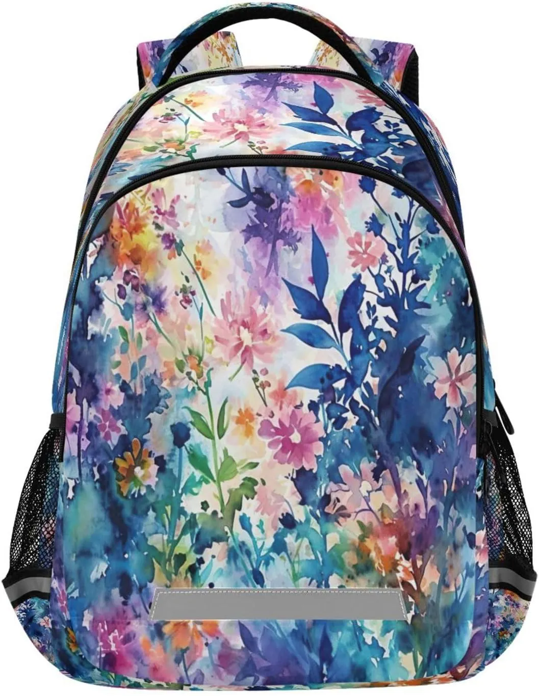 Watercolor Flower Pattern Design Waterproof Backpack - Casual Outdoor Sports Daypack with Ergonomic Shoulder Straps#278