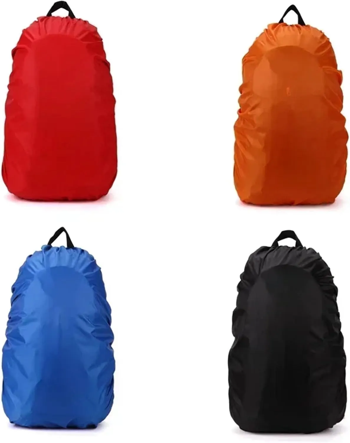 Waterproof Backpack Rain Cover 2pcs Adjustable Backpack Rain Cover Portable Waterproof Outdoor Accessories Camping Hiking Climbing Raincover for Hiking，Camping(Rose Red,40-50L)