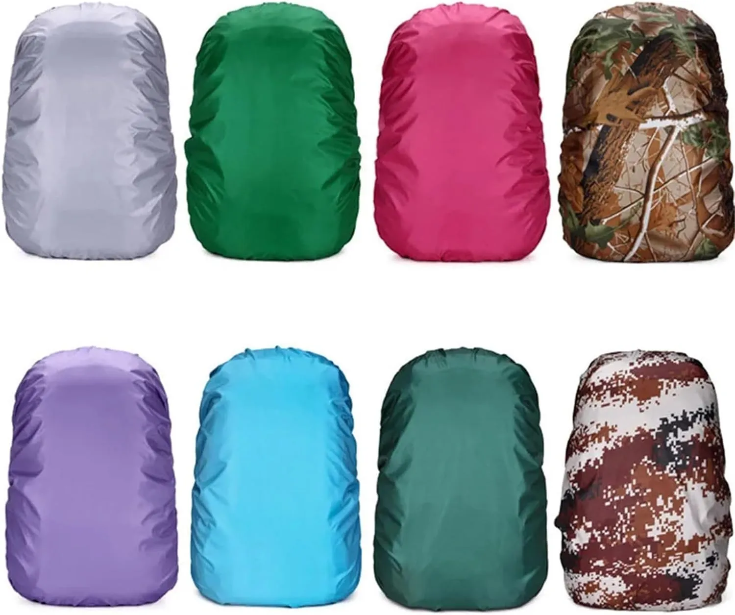Waterproof Backpack Rain Cover 2pcs Practical Backpack Rain Shield Waterproof Dustproof Sun-protected Bag Outdoor Camping Mountaineering Backpack Protective Cover For Hiking，Camping(30-40L,Mix color 0