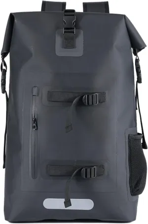 Waterproof Dry Bag Backpack, 30L, TPU Fabric, Reflective Strip, Adjustable Straps, for Hiking, Kayaking, Camping(Black)