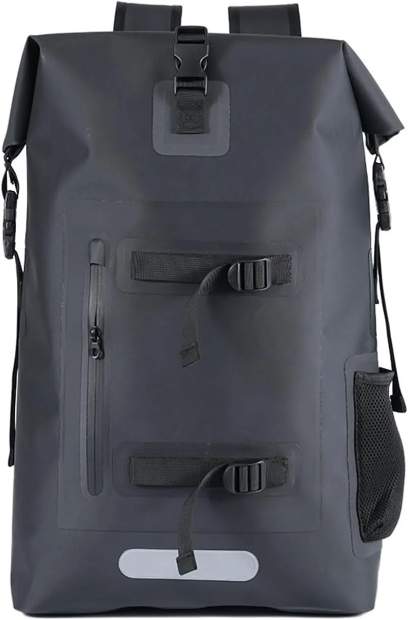 Waterproof Dry Bag Backpack, 30L, TPU Fabric, Reflective Strip, Adjustable Straps, for Hiking, Kayaking, Camping(Black)