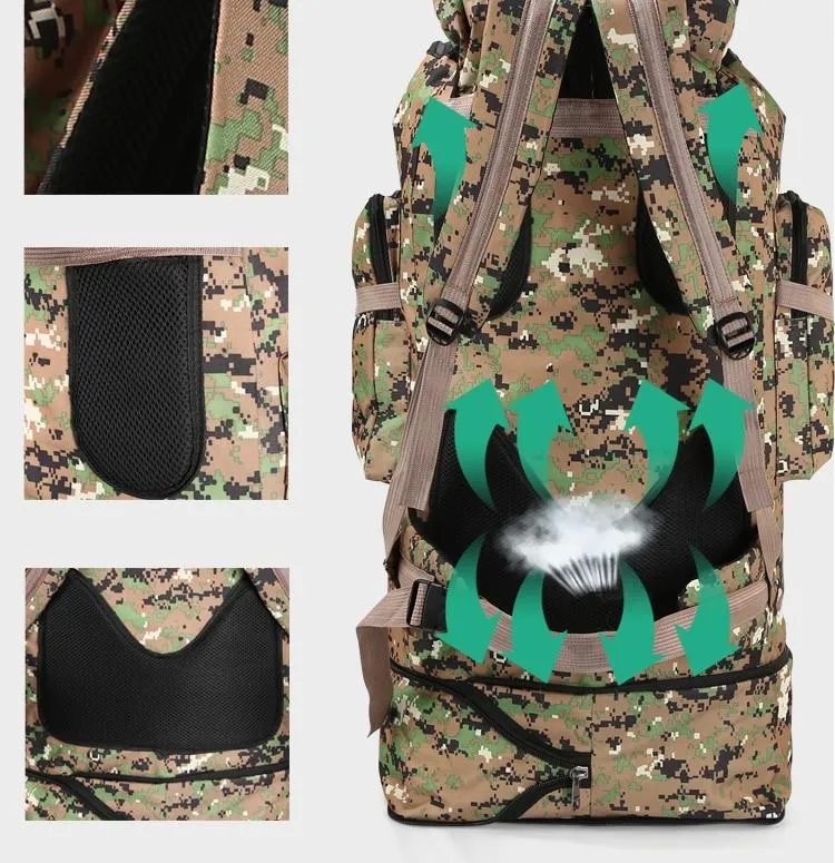 Waterproof Large Backpack Outdoor Camping Complete collection 100L Capacity Hiking Waterproof