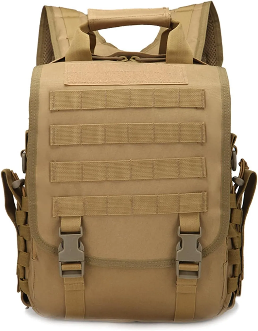 Waterproof Military Tactical Molle Backpack, 14"(inch) Laptop Sling Bag for Hiking Travel Trekking Camping
