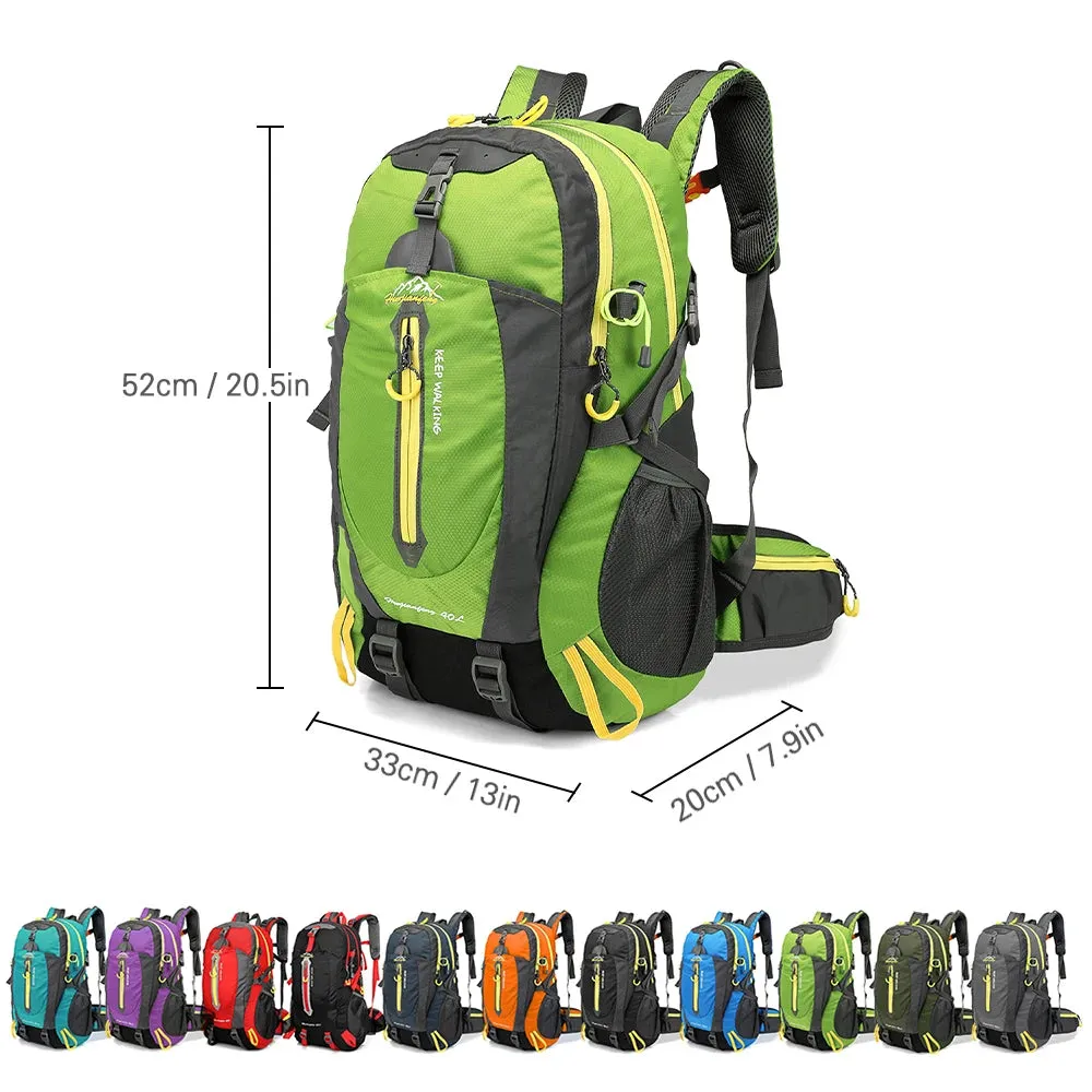 Waterproof travel backpack, 40L Backpack for Camping & Hiking | Unisex Hiking Backpack, Outdoor Gear, Laptop Backpack