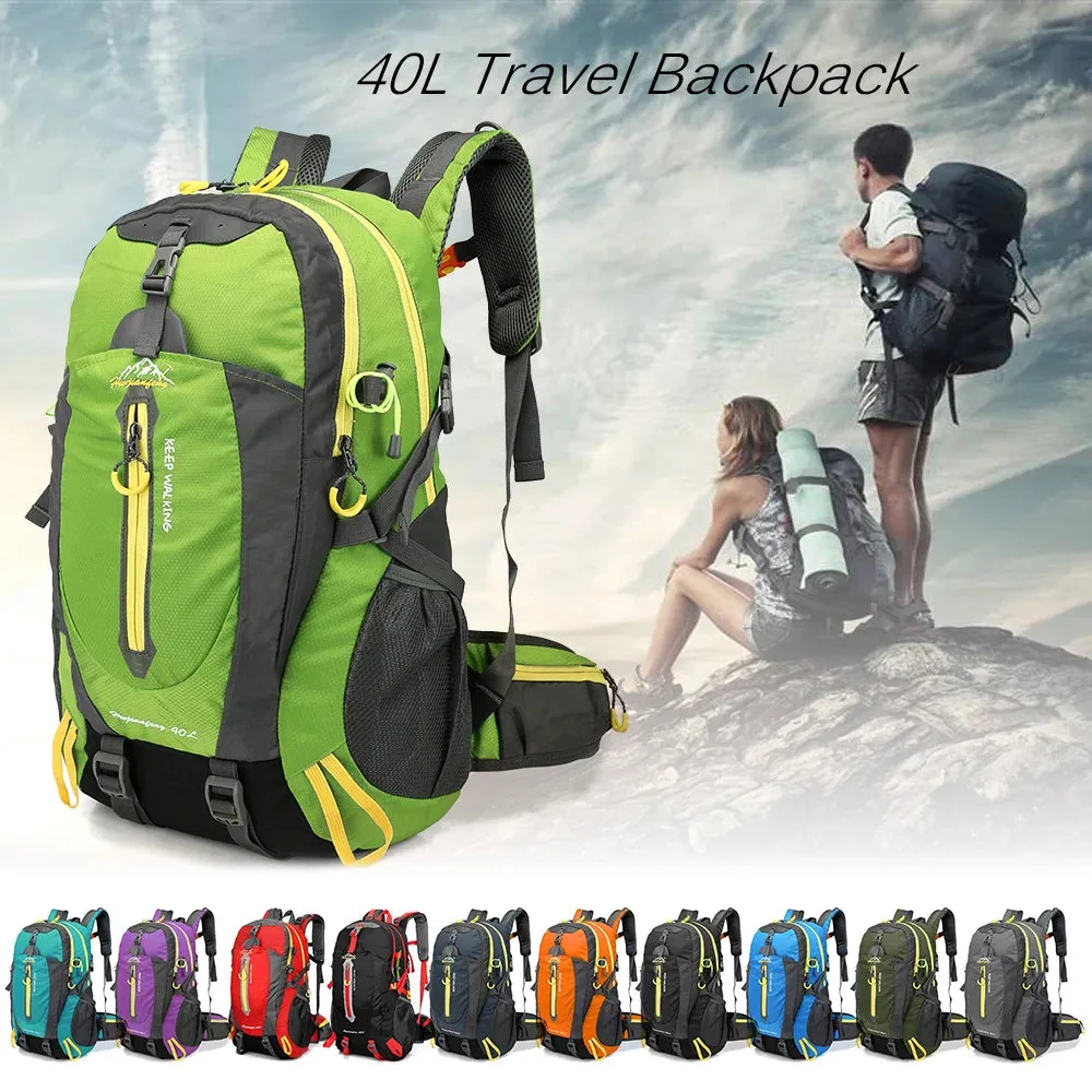 Waterproof travel backpack, 40L Backpack for Camping & Hiking | Unisex Hiking Backpack, Outdoor Gear, Laptop Backpack