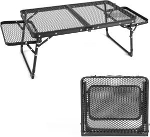 Whitsunday Outdoor Iron Camping Table Folding Portable Camping Folding Table-Black