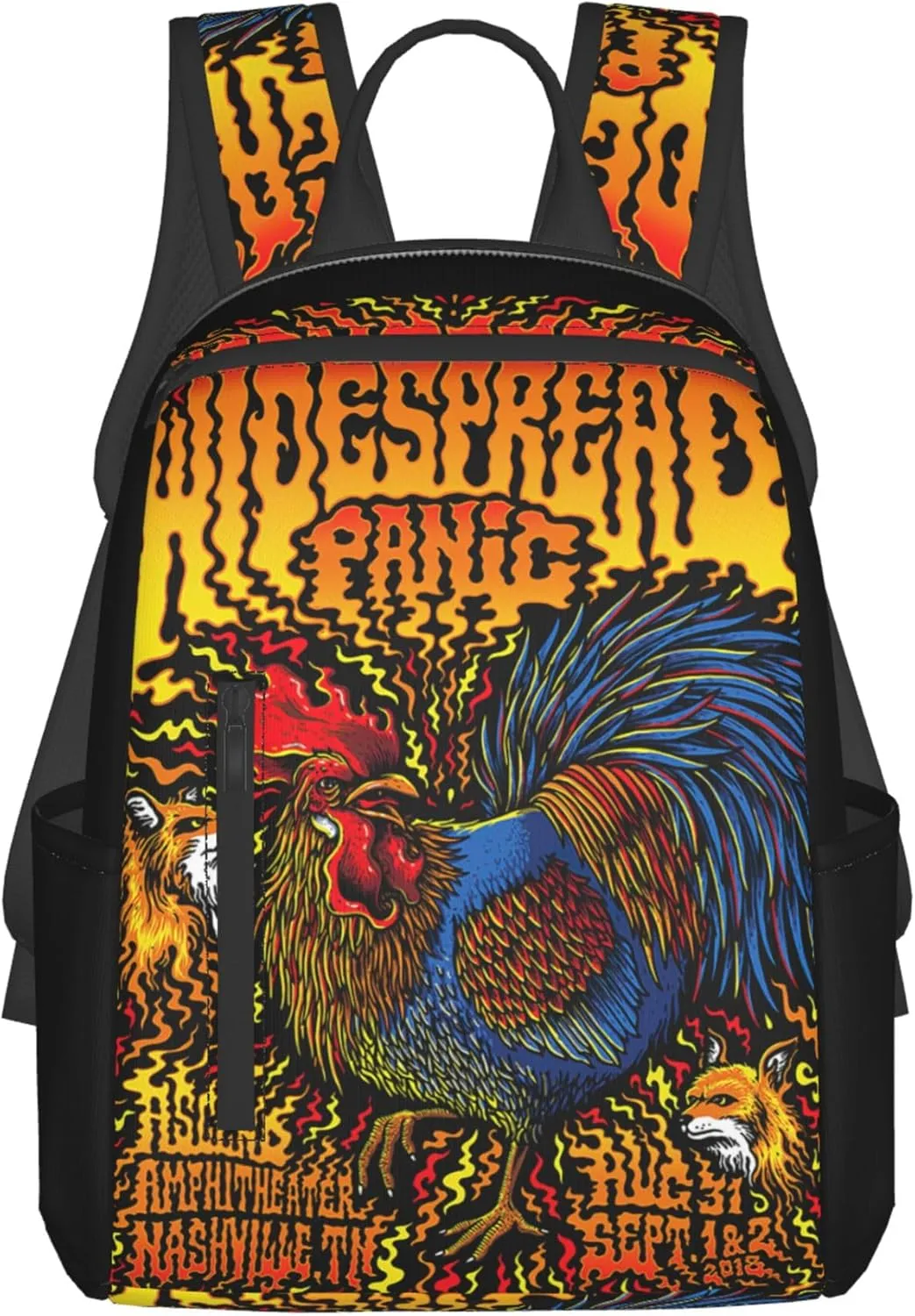 Widespread Music Panic Stylish Backpack Multi-functional and Lightweight Bag Travel Outdoor Activities Adjustable Shoulder Straps Daypacks