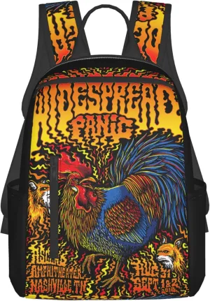 Widespread Music Panic Stylish Backpack Multi-functional and Lightweight Bag Travel Outdoor Activities Adjustable Shoulder Straps Daypacks