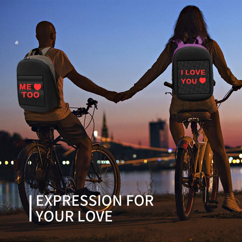WIFI Version Smart LED Dynamic Waterproof Backpack