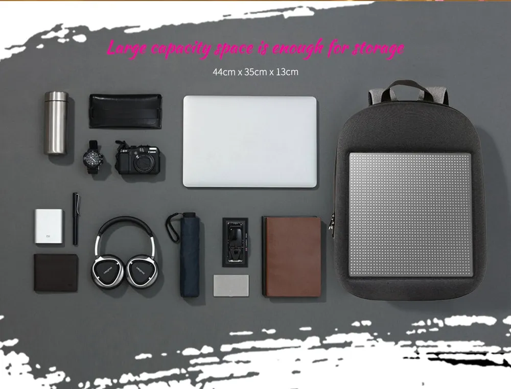 WIFI Version Smart LED Dynamic Waterproof Backpack