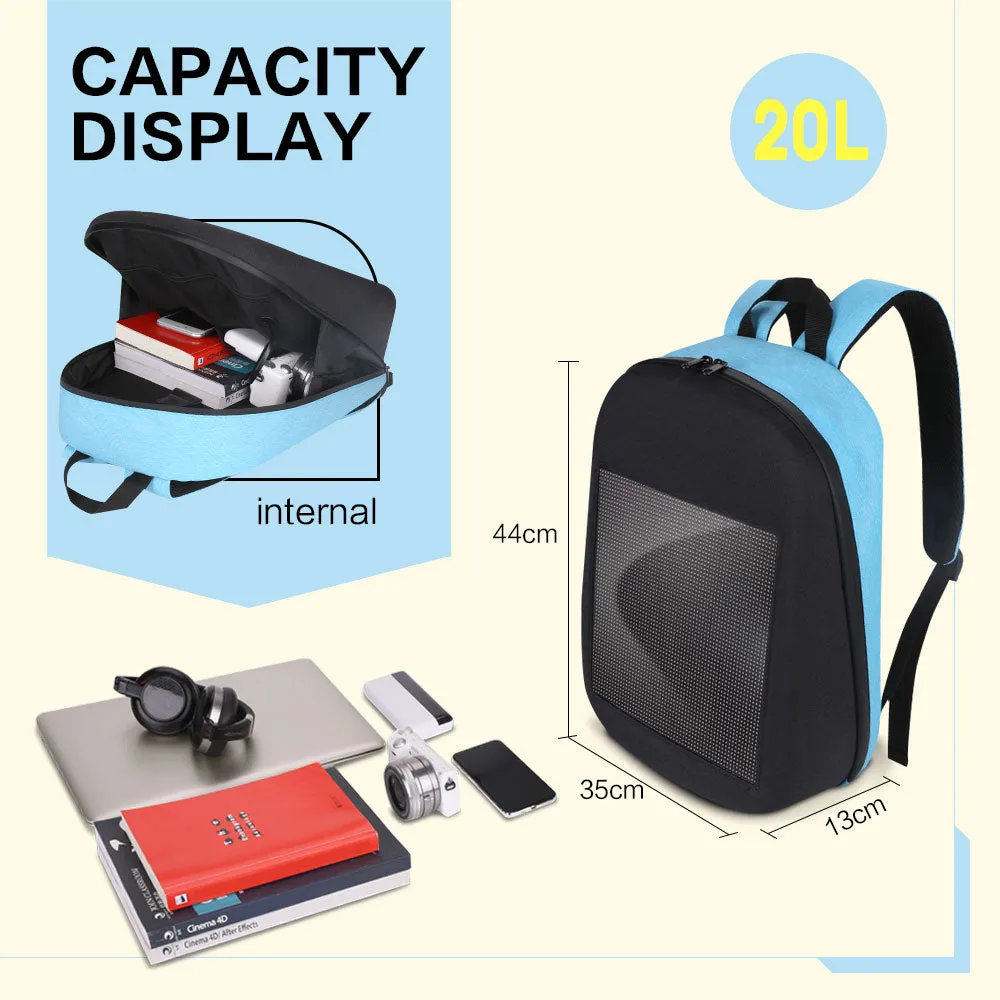 WIFI Version Smart LED Dynamic Waterproof Backpack