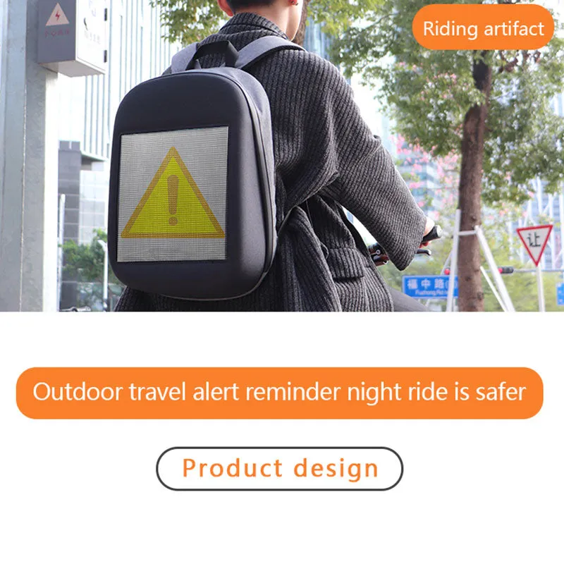 WIFI Version Smart LED Dynamic Waterproof Backpack