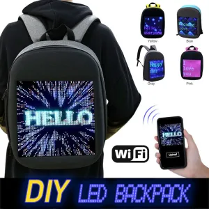 WIFI Version Smart LED Dynamic Waterproof Backpack