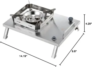 Wild Journey IGT Slammer Folding Gas Barbecue Grill BBQ Home Outdoor Vacation Travel Camping Stainless Steel Kitchenware Stove (IGT Gas Stove（Primary Color）)