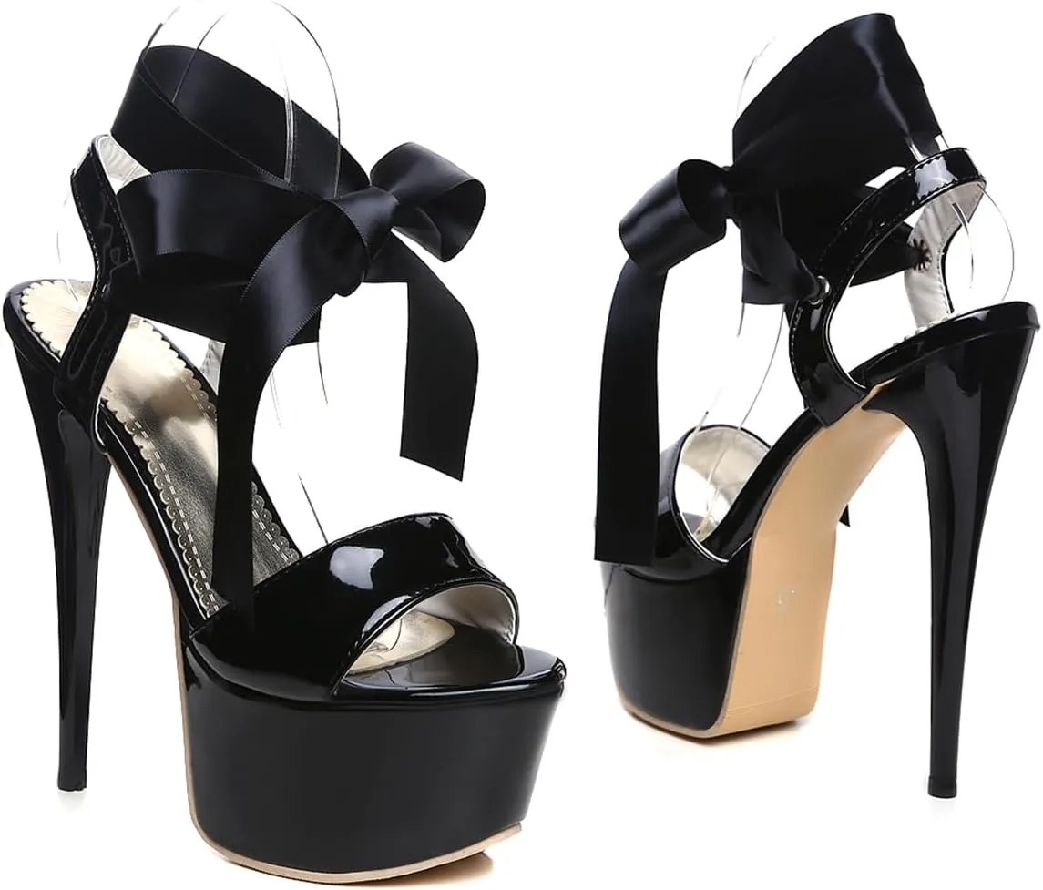 Women Fashion Stiletto High Heels Platform Sandals Open Toe Party Shoes