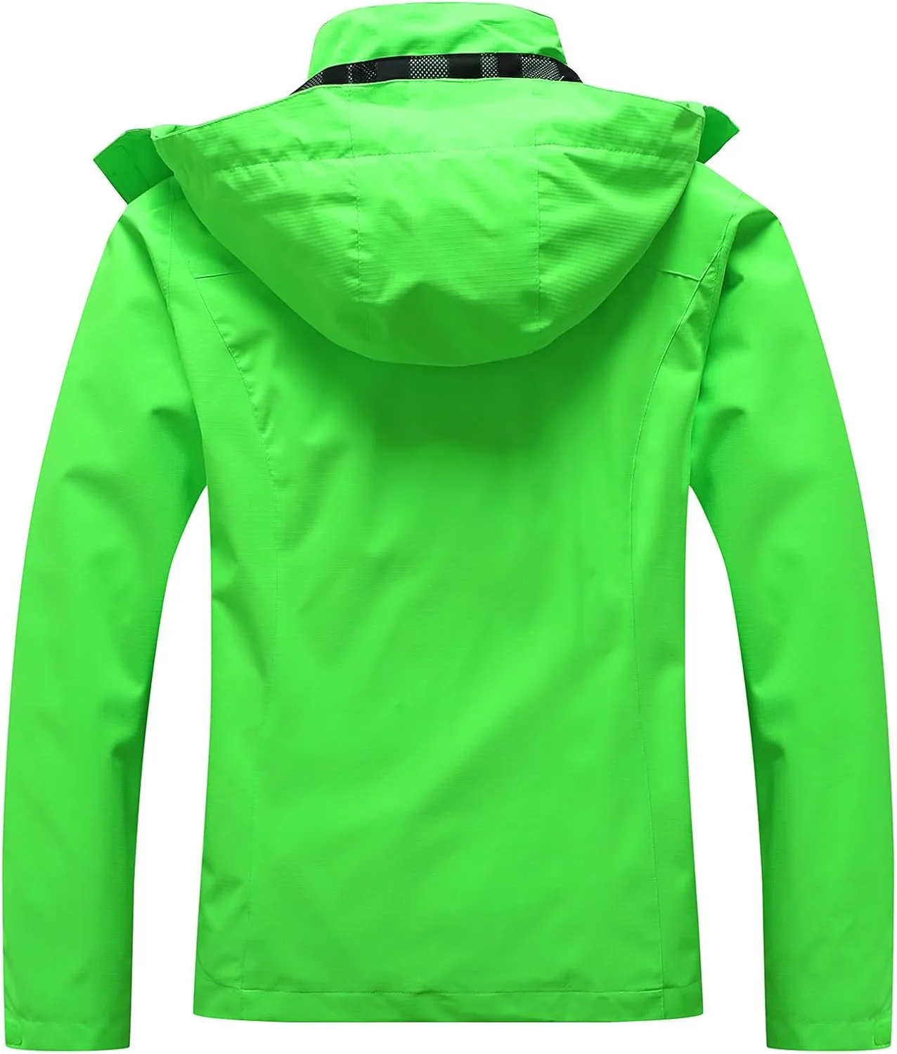 Women's Waterproof Raincoat Lightweight Rain Jacket Detachable Hood Travel Outdoor