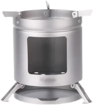 Wood Burning Stove, Stainless Steel Compact Gas Stove, Collapsible Pure Titanium Woodstove For Camping, Hiking, Picnics, Barbecues