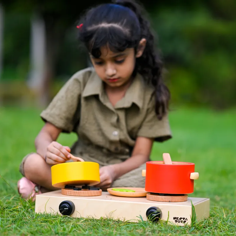 Wooden Gas Stove Play Toy (3-8 Years)