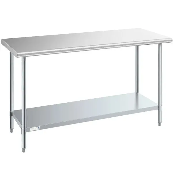 WORK TABLE, STAINLESS STEEL TOP , 60"W x 30"D, 18/430  NRE # 007070