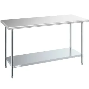 WORK TABLE, STAINLESS STEEL TOP , 60"W x 30"D, 18/430  NRE # 007070