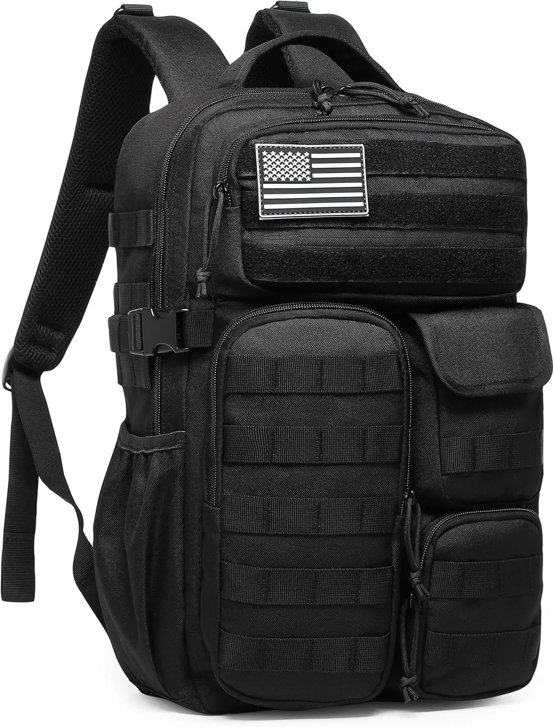 Wotony Tactical Backpack - Military waterproof backpack with multiple pockets and tactical gear for the outdoors (Black, 30L)