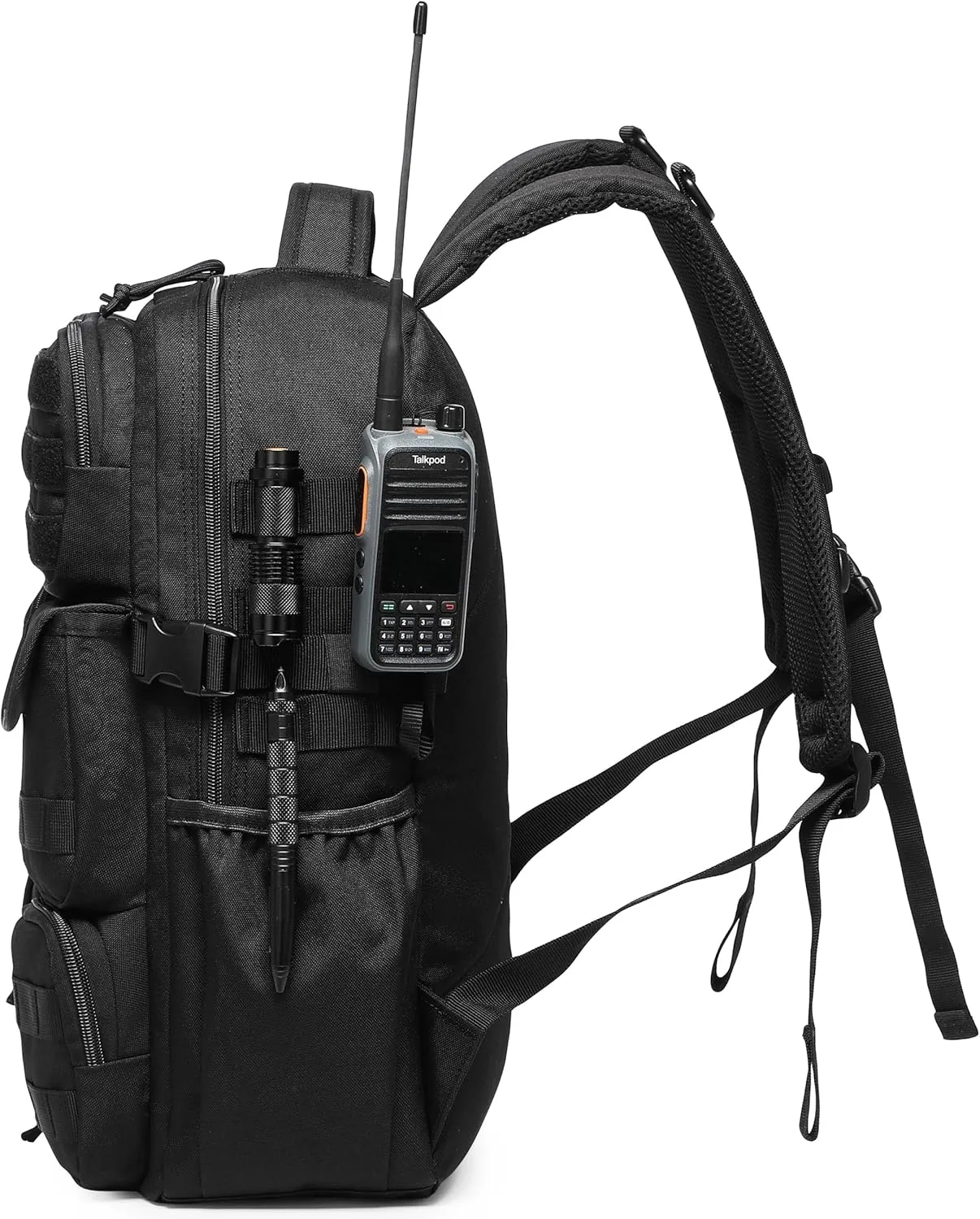 Wotony Tactical Backpack - Military waterproof backpack with multiple pockets and tactical gear for the outdoors (Black, 30L)