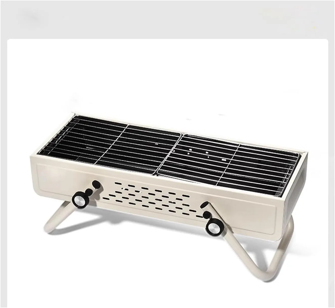 XCHEN BBQ grill household barbecue grill indoor portable barbecue tools portable folding stove, White, 259874