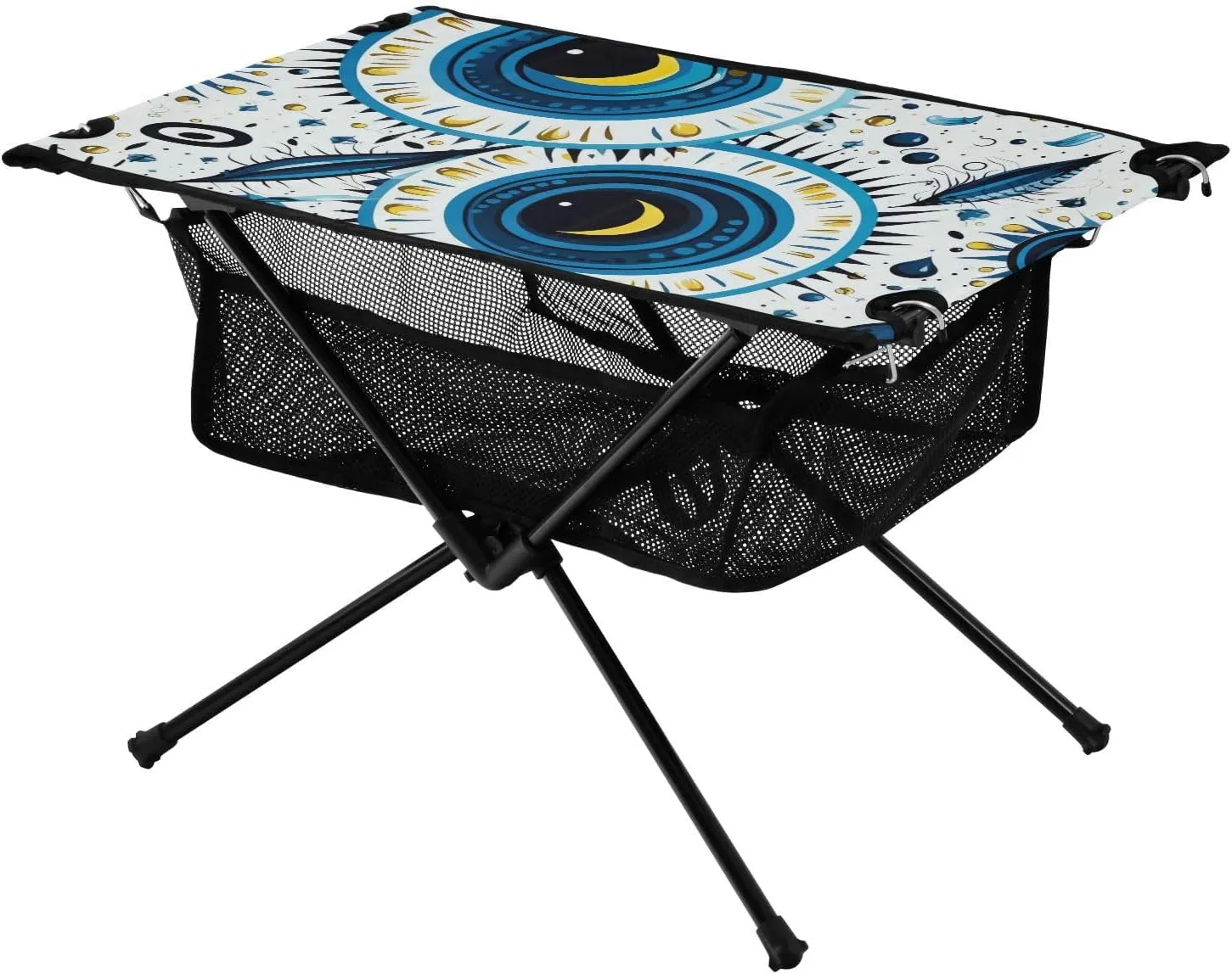 xigua Blue Eyes Folding Camping Table,Portable Camp Table with Carry Bag Beach Table Folding Table for Picnic, Camp,Party,Travel183