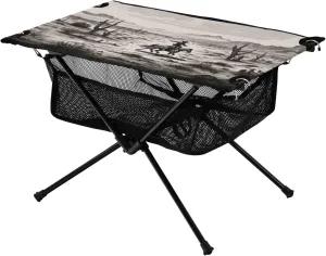 xigua Desert Cowboy Folding Camping Table,Portable Camp Table with Carry Bag Beach Table Folding Table for Picnic, Camp,Party,Travel111