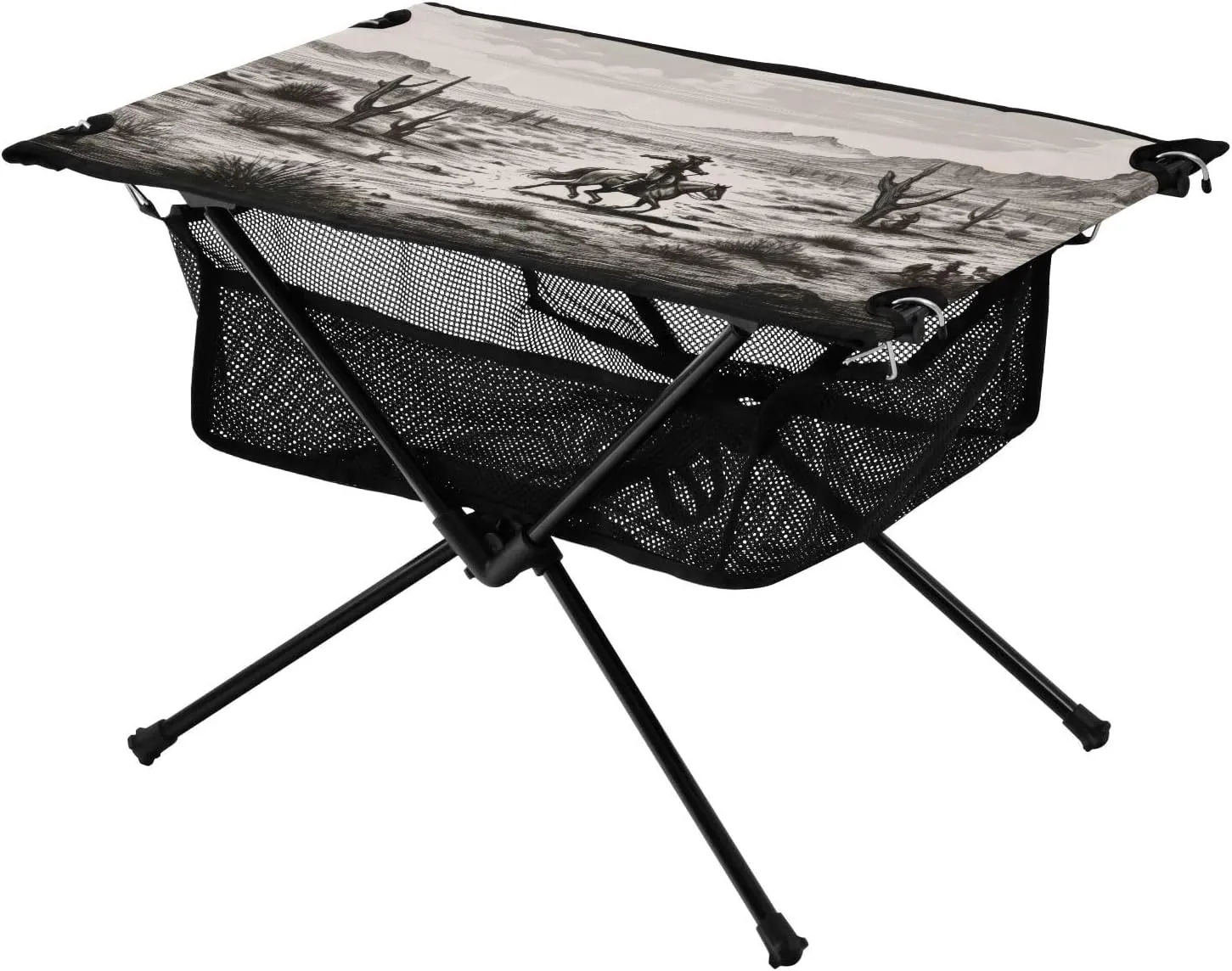 xigua Desert Cowboy Folding Camping Table,Portable Camp Table with Carry Bag Beach Table Folding Table for Picnic, Camp,Party,Travel111