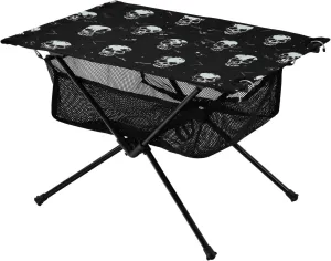 xigua Skulls Bones Folding Camping Table,Portable Camp Table with Carry Bag Beach Table Folding Table for Picnic, Camp,Party,Travel131