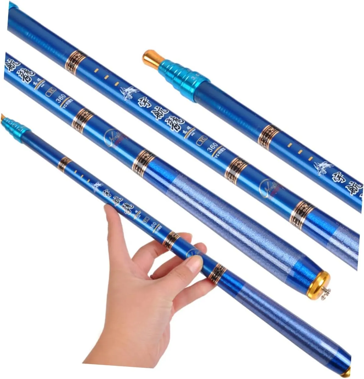 Yardwe Ultra Compact Fishing Rod Short Positioning Fishing Pole Retractable Multi Function with Comfortable