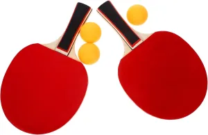 YARNOW 1 Set Table Tennis Set Racket Bat Table Tennis Racquets Outdoor Table Tennis Paddles Table Tennis Match Paddles Table Tennis Game Props Non-Skid Table Tennis Balls Glue Black