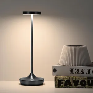 YHT Cordless Table Lamp Rechargeable,6000mAh Battery Operated LED Desk Lamp,Portable Outdoor Waterproof 3-Color Touch Dimming Table Lights for Dining/Patio/Restaurant/Home(Black, 1 Pack)