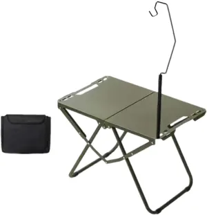 Yiju Folding Camping Table Compact Stand Portable with Light Holder Picnic Cooking Desk Camp Table for Parties Hiking Travel BBQ